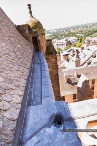 Cathédrale de Rodez - Protection de corniche en plomb